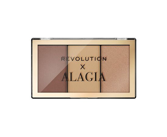 Makeup Revolution Alagia Face Like Alagia Highlight & Bronze Palette - Konturovací paletka 7,5 g 0.0g Dekoratīvā kosmētika
