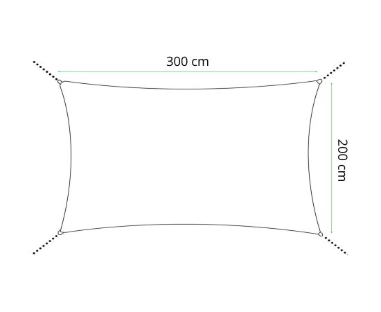 Springos Saules nojume SN0061 3 x 2 m tumši pelēka  Saulessargi un piederumi