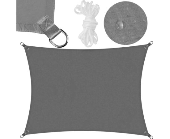 Springos Saules nojume SN0061 3 x 2 m tumši pelēka  Saulessargi un piederumi