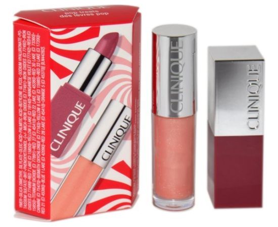 Clinique Set (Lipstick Pop Lip Colour + Pop Splash) Помады, блески, бальзамы