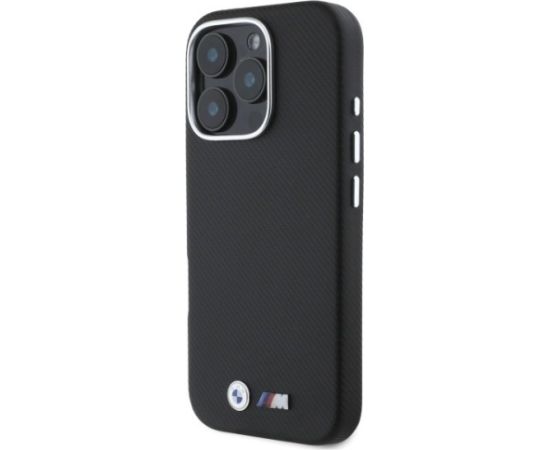 BMW M PU Kevlar Metal Logo Case Aizsargapvalks priekš Apple iPhone 16 Pro Neoriģinālie Maciņi