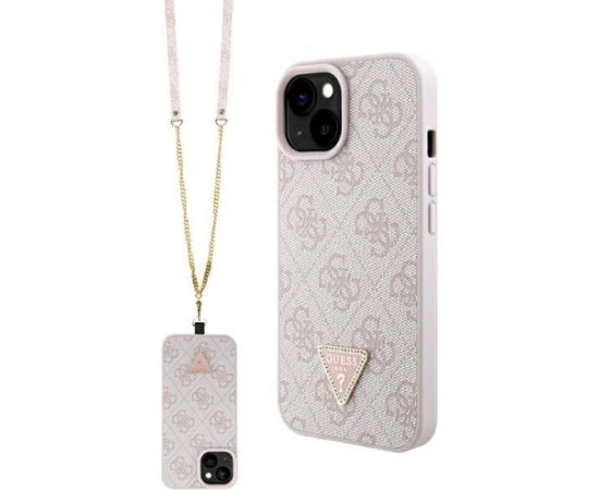 Guess Crossbody 4G Metal Logo Back Case Aizsargapvalks Priekš Apple iPhone 15 Plus Neoriģinālie Maciņi