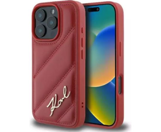 Karl Lagerfeld Quilted Signature Защитный Чехол для Apple iPhone 16 Pro Max Чехлы - альтернативные