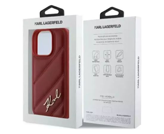 Karl Lagerfeld Quilted Signature Защитный Чехол для Apple iPhone 16 Pro Max Чехлы - альтернативные