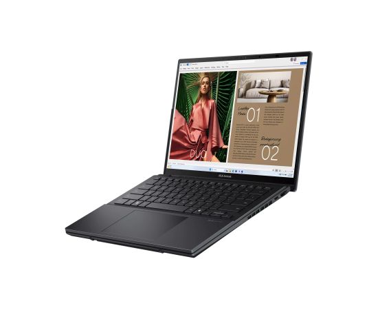 Asus Zenbook Duo UX8406CA-QL358X Inkwell Gray 14 " OLED Touchscreen FHD 1920 x 1200 pixels 60 Hz Glossy Intel Core Ultra 7 255H 16 GB LPDDR5X Solid-state drive capacity 1000 GB Intel Arc Graphics Windows 11 Pro 802.11be Bluetooth version 5.4 Keyboard lang Portatīvie datori