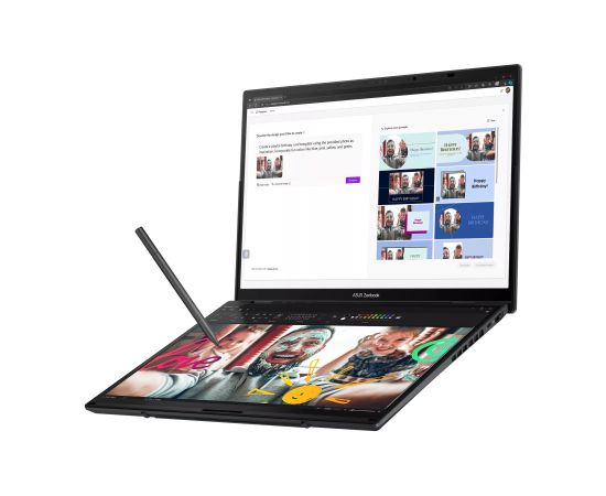 Asus Zenbook Duo UX8406CA-QL358X Inkwell Gray 14 " OLED Touchscreen FHD 1920 x 1200 pixels 60 Hz Glossy Intel Core Ultra 7 255H 16 GB LPDDR5X Solid-state drive capacity 1000 GB Intel Arc Graphics Windows 11 Pro 802.11be Bluetooth version 5.4 Keyboard lang Portatīvie datori