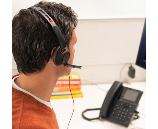 HP Poly Blackwire 5220 Stereo USB-C Headset +3.5mm Plug +USB-C/A Adapter Наушники