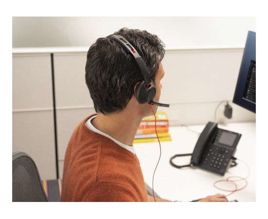 HP Poly Blackwire 5220 Stereo USB-C Headset +3.5mm Plug +USB-C/A Adapter Наушники