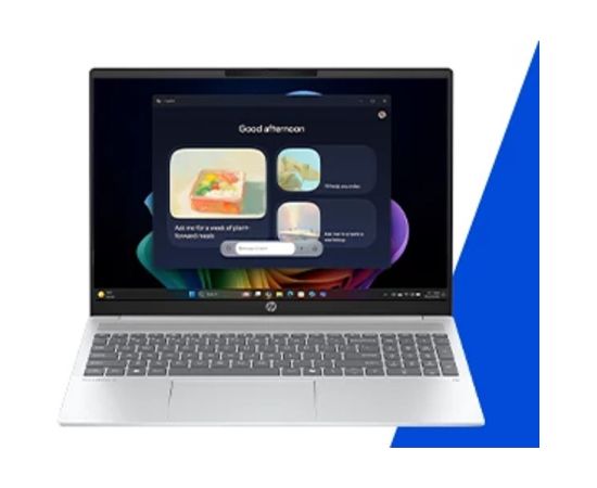 HP OmniBook 5 16-ag1030nw Ryzen AI 7 350 16.0"2K IPS 300nits AG 24GB LPDDR5X SSD512 Radeon 860M Cam1080p + IR 59Wh Win11 Glacier Silver 2Y Portatīvie datori