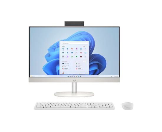 HP AIO 24-cr0144nw Ryzen 3 7320U 23.8"FHD IPS 250nits AG 8GB LPDDR5 SSD512 Radeon 610M Cam720p kB+Mouse Win11 Shell White 2Y All In One Datori (AIO)