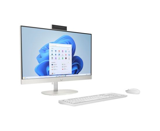 HP AIO 24-cr0144nw Ryzen 3 7320U 23.8"FHD IPS 250nits AG 8GB LPDDR5 SSD512 Radeon 610M Cam720p kB+Mouse Win11 Shell White 2Y All In One Datori (AIO)