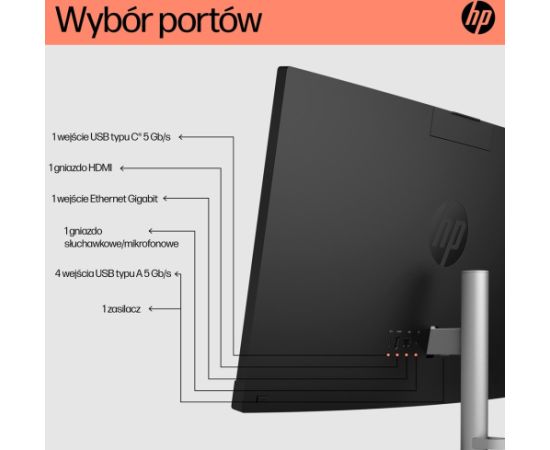 HP AIO 24-cr0144nw Ryzen 3 7320U 23.8"FHD IPS 250nits AG 8GB LPDDR5 SSD512 Radeon 610M Cam720p kB+Mouse Win11 Shell White 2Y All In One Datori (AIO)