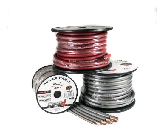 FOUR Connect 4-800216 STAGE2 35mm2 OFC power cable grey 30m Автомобильные усилители звука