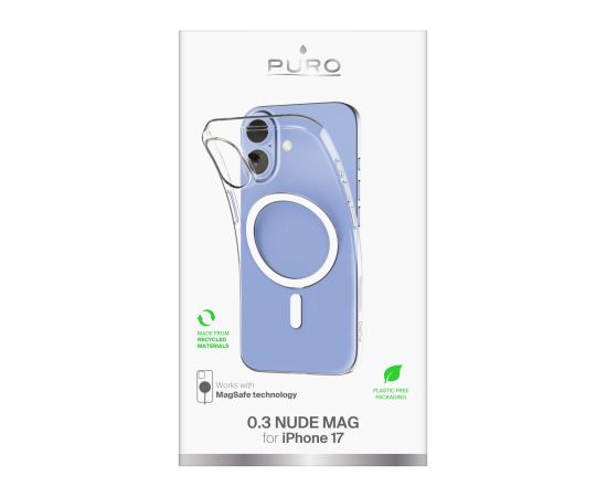 Apple iPhone 17 Cover 0.3 with Magsafe by Puro Transparent Oriģinālie maciņi