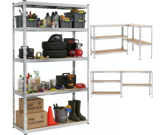 Springos Стеллаж 205 x 120 x 45 см, 5 полок HA5280 Мебель для прихожей