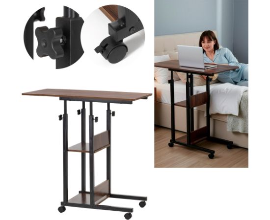 Springos Mobilais galds 73–85 x 40 x 80 cm HF0061 Priekšnama mēbeles