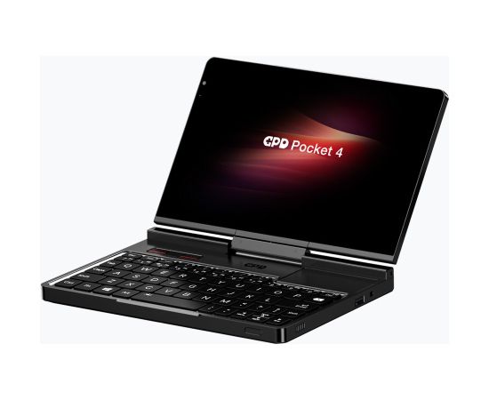 GPD Pocket 4 Ryzen 7 8840U/8" WQXGA (2560x1600) Touchscreen 144Hz IPS/x360/LAN/16GB/SSD 1TB/BT/BLKB/FPR/x360/Radeon 780M 3GB/Win 11 Graphite Portatīvie datori