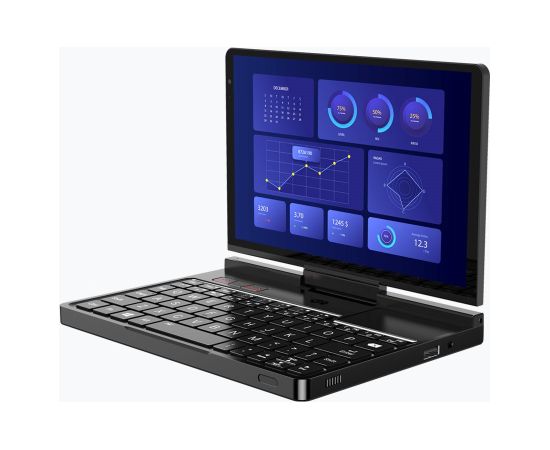 GPD Pocket 4 Ryzen 7 8840U/8" WQXGA (2560x1600) Touchscreen 144Hz IPS/x360/LAN/16GB/SSD 1TB/BT/BLKB/FPR/x360/Radeon 780M 3GB/Win 11 Graphite Portatīvie datori