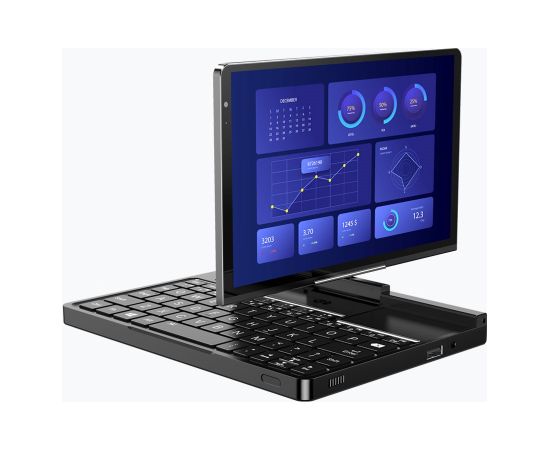 GPD Pocket 4 Ryzen 7 8840U/8" WQXGA (2560x1600) Touchscreen 144Hz IPS/x360/LAN/16GB/SSD 1TB/BT/BLKB/FPR/x360/Radeon 780M 3GB/Win 11 Graphite Portatīvie datori
