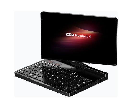 GPD Pocket 4 Ryzen 7 8840U/8" WQXGA (2560x1600) Touchscreen 144Hz IPS/x360/LAN/16GB/SSD 1TB/BT/BLKB/FPR/x360/Radeon 780M 3GB/Win 11 Graphite Portatīvie datori