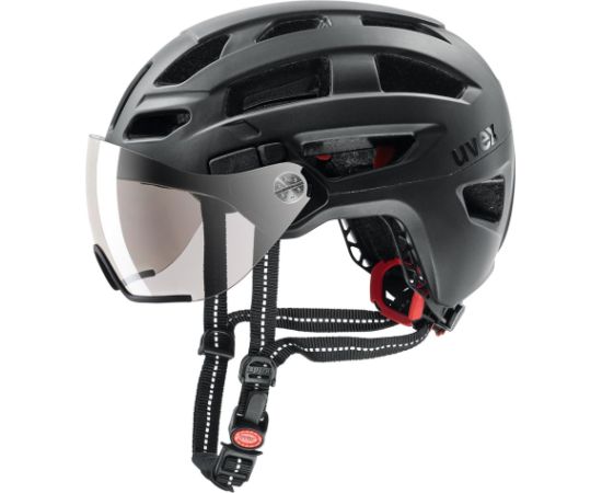 Kask rowerowy UVEX Finale visor 56-61cm, black matt Велосипедные шлемы