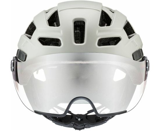 Kask rowerowy UVEX Finale visor 56-61cm, sand/white matt Велосипедные шлемы