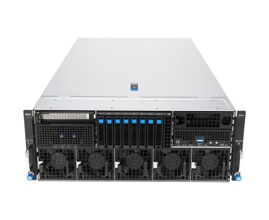 Platforma Asus Rack (4U) ESC8000A-E13X AMD EPYC 9005 (8xNVMe, 2xM.2, 2x10Gbe, 8xQSFP, IPMI, R3200W) Serveru komponentes