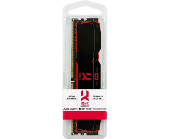 GOODRAM DDR4 16GB 3200MHz IRDM X BLACK RETAIL RAM Operatīvā atmiņa