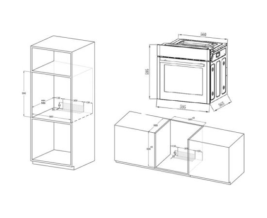 MPM-63-BO-30 built-in electric oven Black Cepeškrāsnis, iebūvējamas