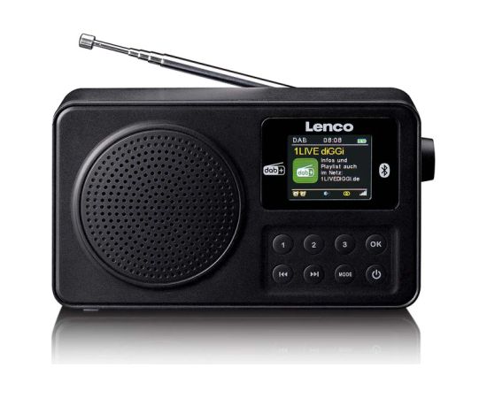 Lenco Pārnēsājams DAB+/FM radio ar Bluetooth® un uzlādējamu akumulatoru - melns - PDR-033BK Радио,Радио будильники