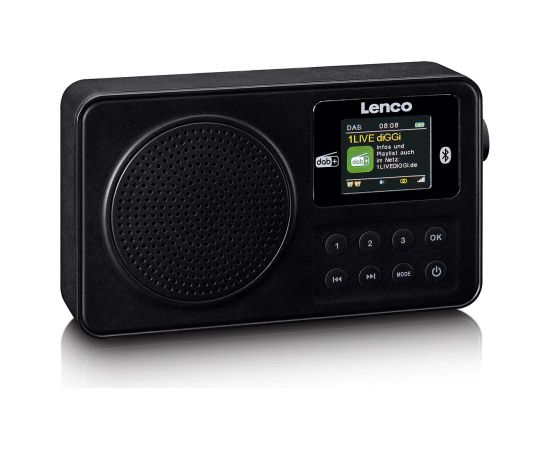 Lenco Pārnēsājams DAB+/FM radio ar Bluetooth® un uzlādējamu akumulatoru - melns - PDR-033BK Радио,Радио будильники