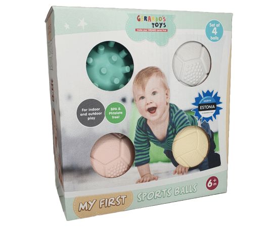 Gerardo's Toys sporta bumbiņu komplekts mazuļiem, 4 gab. - GT7710 Attīstošās spēles
