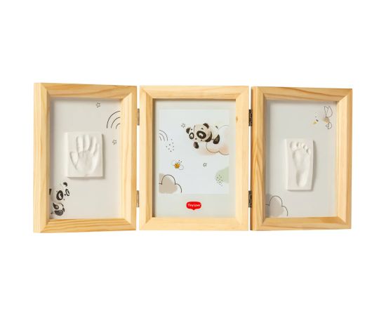 Tiny Love Double Frame komplekts mazuļa pēdiņu/rociņu nospieduma izveidošanai, koka - 3333166081 Детское искусство Baby Art