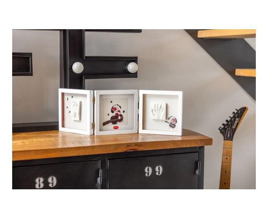 Tiny Love Double Frame komplekts mazuļa pēdiņu/rociņu nospieduma izveidošanai, balts - 3333166061 Детское искусство Baby Art