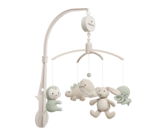 Baby's only muzikālais karuselis, dzīvnieki, 0+, Laurel green/ Warm linen - BO-815.023.062.50 Игрушки для малышей