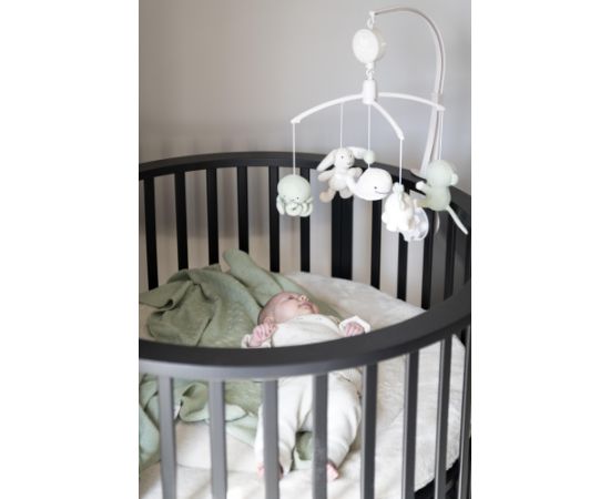 Baby's only muzikālais karuselis, dzīvnieki, 0+, Laurel green/ Warm linen - BO-815.023.062.50 Игрушки для малышей