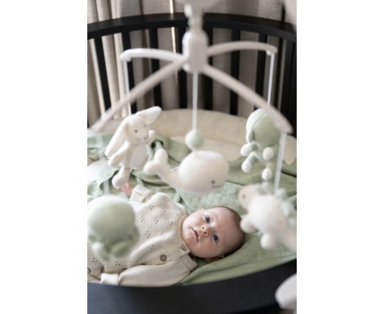 Baby's only muzikālais karuselis, dzīvnieki, 0+, Laurel green/ Warm linen - BO-815.023.062.50 Игрушки для малышей