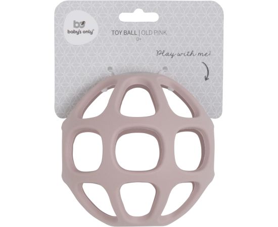 Baby's only silikona zobgrauznis bumba, 0+, Old pink - BO-860.862.007.50 Игрушки для малышей