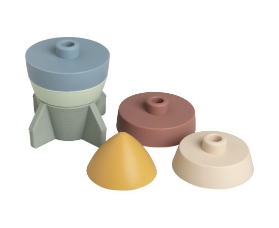Baby's only silikona tornis, raķete, 0+, Opal - BO-860.859.805.50 Игрушки для малышей