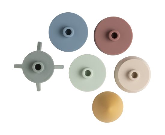 Baby's only silikona tornis, raķete, 0+, Opal - BO-860.859.805.50 Игрушки для малышей