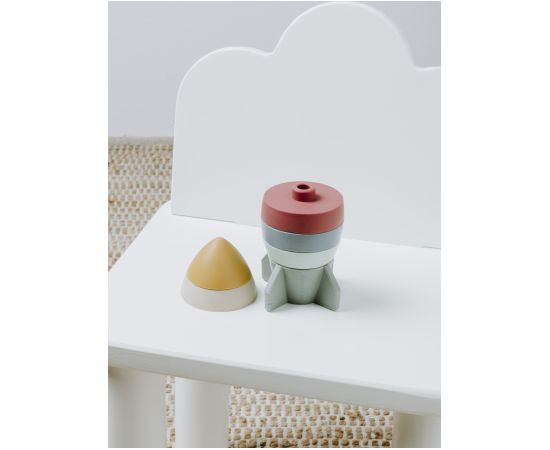 Baby's only silikona tornis, raķete, 0+, Opal - BO-860.859.805.50 Игрушки для малышей