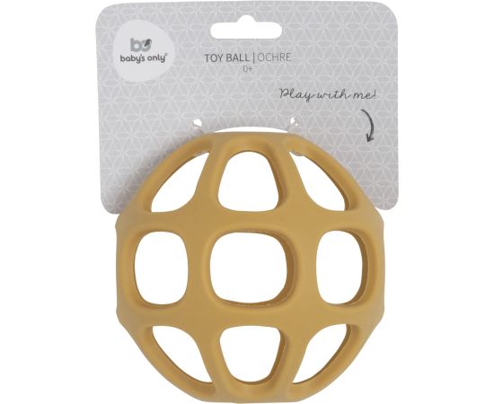 Baby's only silikona zobgrauznis bumba, 0+, Ochre - BO-860.862.017.50 Игрушки для малышей