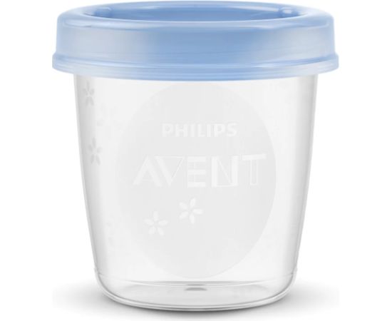 Philips Avent trauki ar vāciņiem krūts piena/ēdiena uzglabāšanai 180 ml (5gab) - SCF619/05 Barošanas pudelītes
