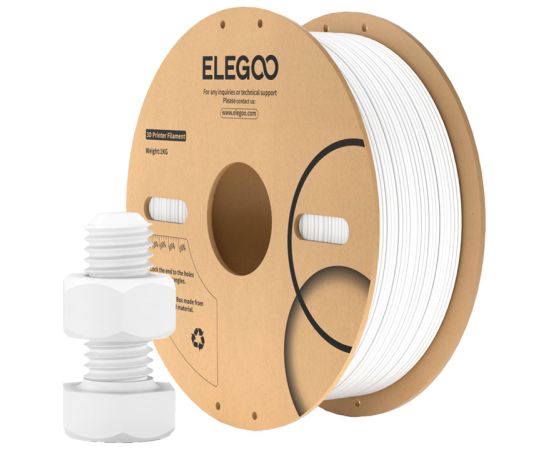 ELEGOO ABS filament (white) 3D Printeri un lāzergravētāji