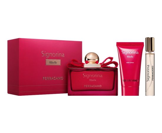 Ferragamo Signorina Ribelle Woda Perfumowana 15Ml + Balsam Do Ciała 50Ml + Woda Perfumowana - 100Ml Sieviešu Smaržas