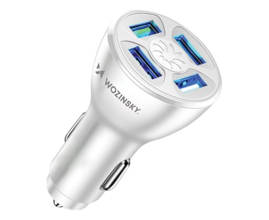 Wozinsky WCCAW 50W 4x USB-A QC car charger - white Зарядные устройства