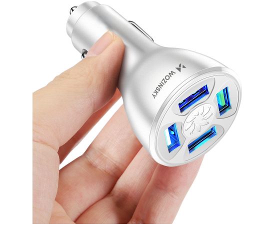 Wozinsky WCCAW 50W 4x USB-A QC car charger - white Зарядные устройства