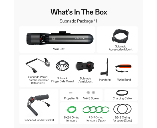 Waydoo Subnado Plus underwater scooter - standard set Аксессуары для лодок