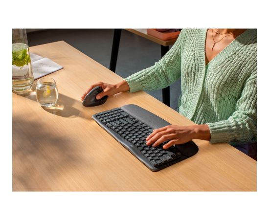 Logitech Wave Keys for Business (black, DE layout, Logi Bolt, Bluetooth, for Windows/macOS/ChromeOS/Android/Linux) Клавиатуры