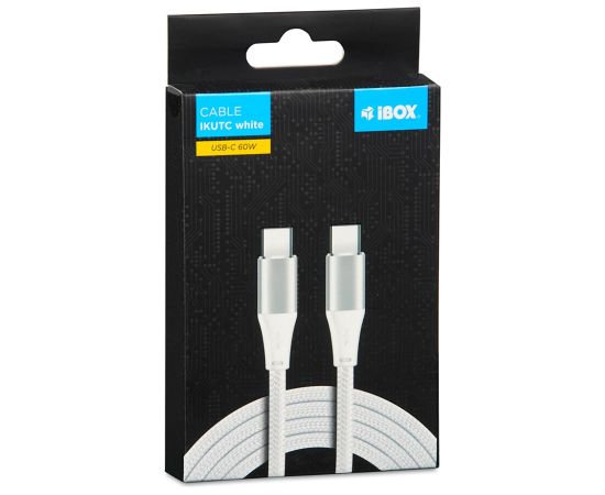 iBOX IKUTC USB-C cable 60W 2m White Data USB kabeļi